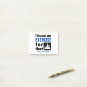 Fysieke therapie die ik daar gebruik van maak post-it® notes (Op bureau)