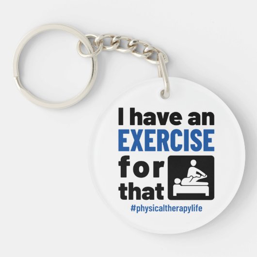 Fysieke therapie die ik daar gebruik van maak sleutelhanger (Voorkant)