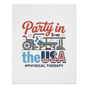 Fysieke therapie feest in de VS Vintage T-shirt_ Perfect Poster