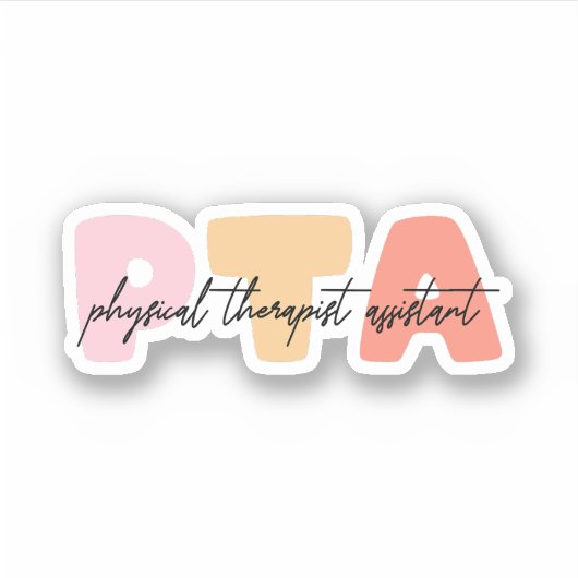 Fysieke therapie, Fysieke Therapie Adjunct PTA Sticker (Voorkant)