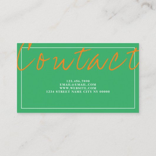 Fysieke therapie Gezondheid Visitekaartje (Achterkant)