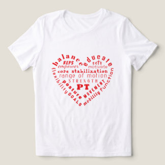 Fysieke Therapie Hart Woord Kunst T-Shirt