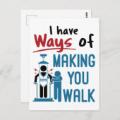 Fysieke therapie Ik heb manieren om je gang te lat Briefkaart (Voorkant / Achterkant)