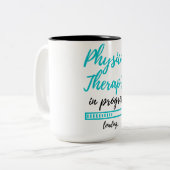 Fysieke therapie in behandeling 2 tweekleurige koffiemok (Voorkant links)