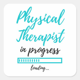 Fysieke therapie in behandeling 2 vierkante sticker