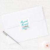Fysieke therapie in behandeling 2 vierkante sticker (Envelop)