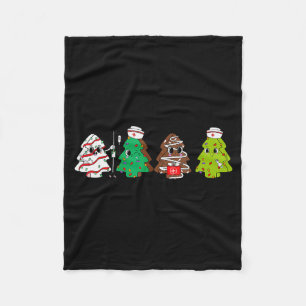 Fysieke therapie Kerst Cake Boom Verpleegster Xmas Fleece Deken