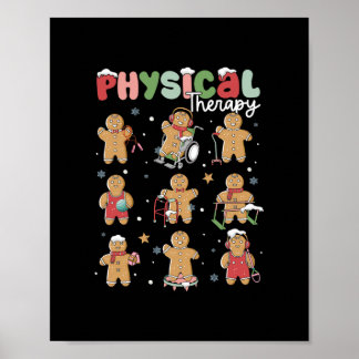 Fysieke therapie Kerst Gingerbread Fysieke Th Poster