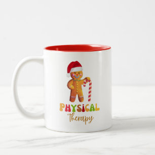 Fysieke therapie Kerst thema Tweekleurige Koffiemok