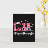 Fysieke therapie Liefde Valentijnsdag Vrouwen Hart Kaart (Gele Bloem)