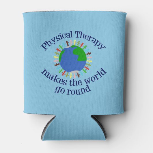 Fysieke therapie maakt de wereld rond blikjeskoeler (Voorkant)