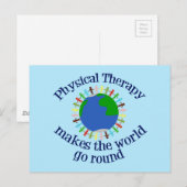 Fysieke therapie maakt de wereld rond briefkaart (Voorkant / Achterkant)