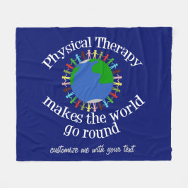 Fysieke therapie maakt de wereld rond fleece deken