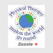 Fysieke therapie maakt de wereld rond sticker (Vel)