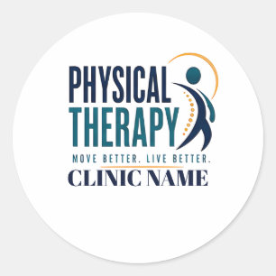 Fysieke Therapie Medisch Ontwerp Ronde Sticker