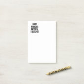Fysieke therapie met hard werken post-it® notes (Op bureau)