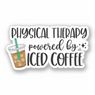 Fysieke therapie met Iced koffie Sticker
