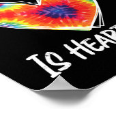 Fysieke therapie met THEMA Assistant Tie Dye Heart Poster (Hoek)