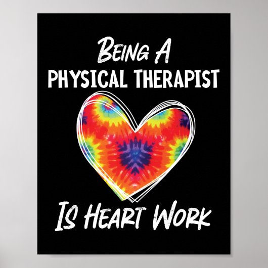 Fysieke therapie met THEMA Assistant Tie Dye Heart Poster (Voorkant)
