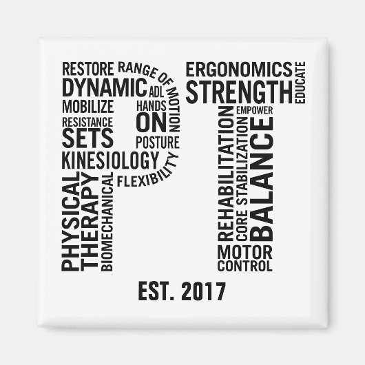 Fysieke Therapie PT Magneet (Voorkant)