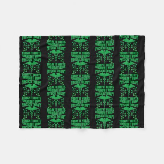 Fysieke therapie PT vandaag verhuurt het morgen Fleece Deken (Voorkant (Horizontaal))