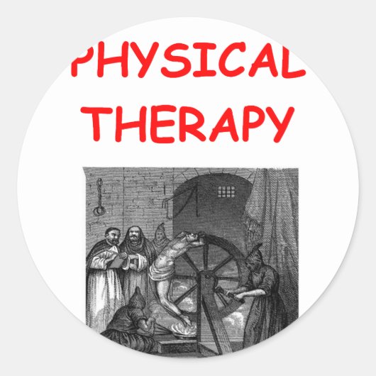 fysieke therapie ronde sticker (Voorkant)