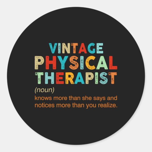 Fysieke Therapie Ronde Sticker (Voorkant)