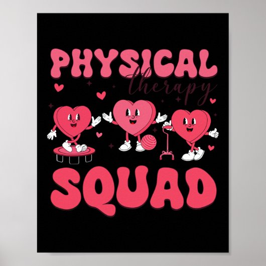 Fysieke Therapie Squad Valentijnsdag Pt Pta Vale Poster (Voorkant)