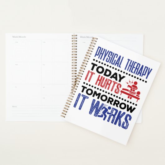 Fysieke therapie vandaag verhuurt het morgen het w planner (Display)
