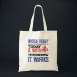 Fysieke therapie vandaag verhuurt het morgen het w tote bag<br><div class="desc">Fysieke therapiegift voor PT, fysiotherapeut of fysiotherapeut. Fysieke therapie humor is perfect voor mannen of vrouwen, studenten lichamelijke of beroepsmatige therapie, of voor assistenten bij fysieke therapie.</div>