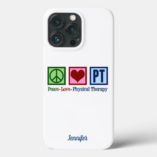 Fysieke therapie Vredesliefde PT Aangepast Case-Mate iPhone Case (Achterkant)