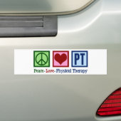 Fysieke therapie Vredesliefde PT Bumpersticker (Op auto)