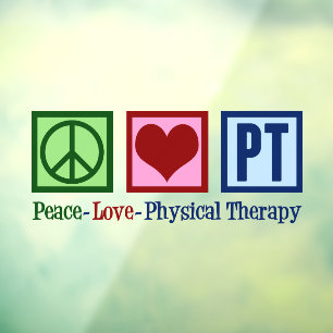 Fysieke therapie Vredesliefde PT Raamsticker