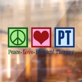 Fysieke therapie Vredesliefde PT Raamsticker (Vel 2)