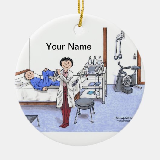 Fysieke Therapie - Vrouw Keramisch Ornament (Voorkant)