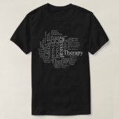 Fysieke therapie Word Cloud PT maand DPT PTA T-shirt (Design voorkant)