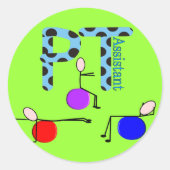 Fysieke therapieassistent-cadeaus ronde sticker (Voorkant)