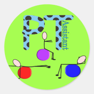 Fysieke therapieassistent-cadeaus ronde sticker