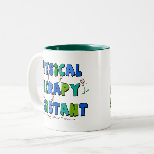 Fysieke therapieassistent-cadeaus tweekleurige koffiemok (Voorkant links)
