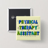 Fysieke therapieassistent-cadeaus vierkante button 5,1 cm (Voorkant /achterkant)