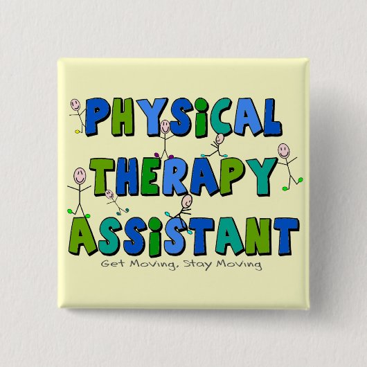 Fysieke therapieassistent-cadeaus vierkante button 5,1 cm (Voorkant)
