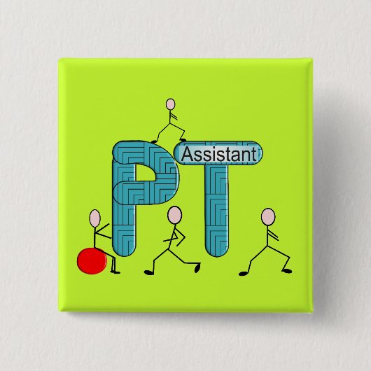 Fysieke therapieassistent-cadeaus vierkante button 5,1 cm (Voorkant)