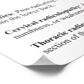 Fysieke therapiecyropraktijk poster (Hoek)