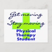 Fysieke therapiestudent "Get Moving" Briefkaart (Voorkant)