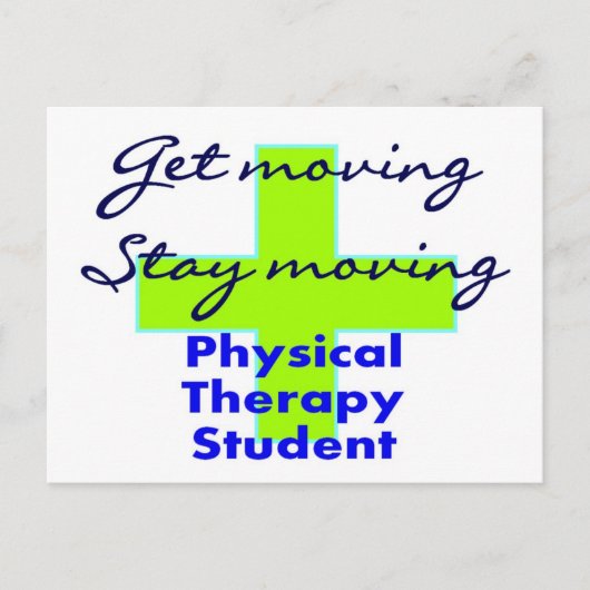 Fysieke therapiestudent "Get Moving" Briefkaart (Voorkant)