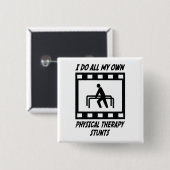 Fysieke therapietassen vierkante button 5,1 cm (Voorkant /achterkant)