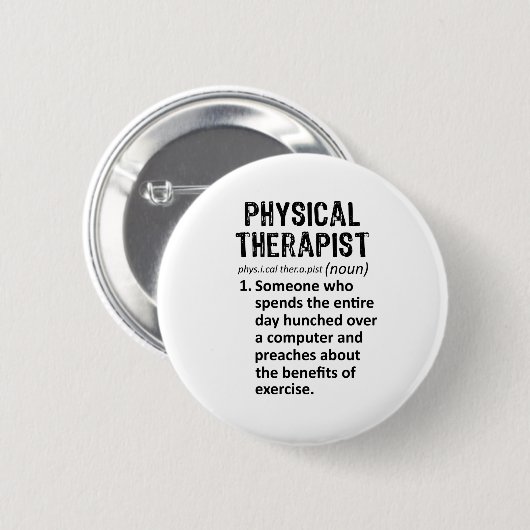 Fysieke Therapietdefinitie Ronde Button 5,7 Cm (Voorkant /achterkant)