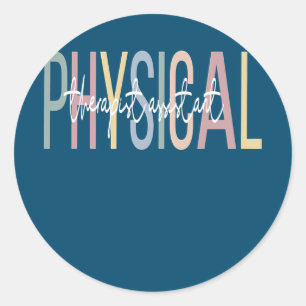 Fysieke Therapist Assistant Boho PTA Ronde Sticker