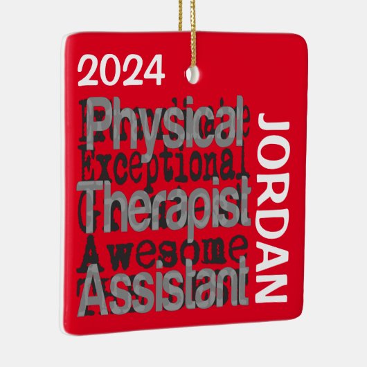 Fysieke Therapist Assistant Extraordinaire CUSTOM Keramisch Ornament (Rechts)