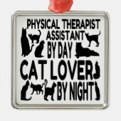 Fysieke Therapist Assistant houdt van katten Metalen Ornament (Voorkant)